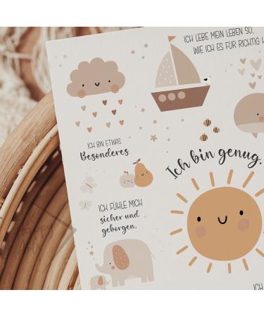 Happyarts Kinderzimmer A4 Affirmations Posters Set | Mindfulness Decor for Baby Rooms | Self-Love Prints for Kids - Frame Not Included - Buy Online on GoSupps.com