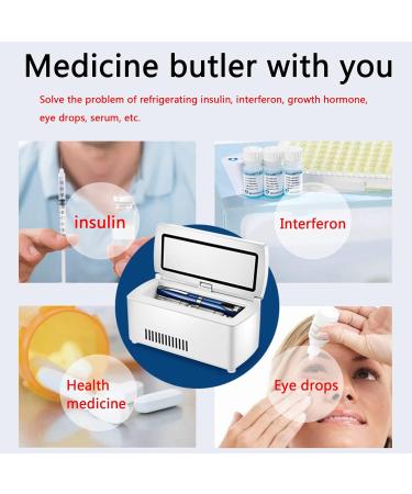 Electric Portable Insulin Cooler Box for Medication Mini Fridge Cooler Bag Thermostat for Travel/Interferon/Drug Storage 2 battery - Buy Online on GoSupps.com