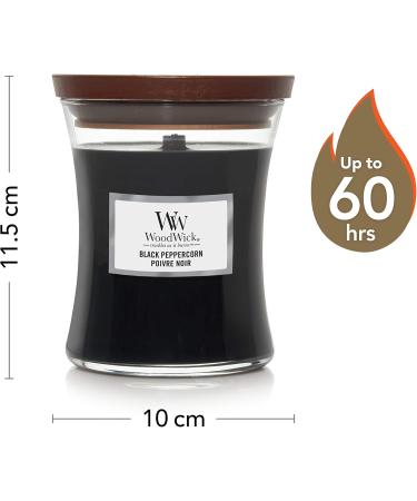 Woodwick Hourglass Medium Candle | Black Peppercorn | 60 Hour Burn Time | International Shipping - Buy Online on GoSupps.com