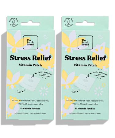 The Patch Brand Stress Relief Patches - Powerful Wellness Patches You Can Wear - 2 Count (30 Patches)