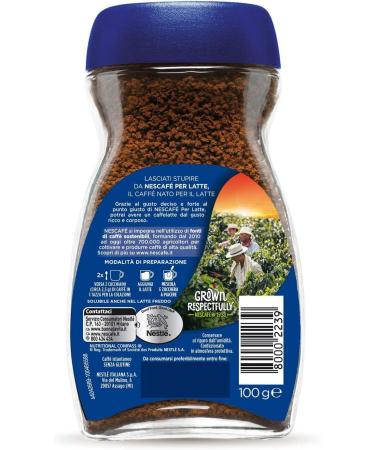 Italian Gourmet E.R. Pack of 3 NESCAFE instant coffees per latte soluble for soluble milk 100g - Buy Online on GoSupps.com