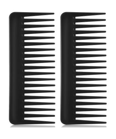 Large Hair Detangling Comb Wide Tooth Comb for Curly Hair Wet Dry Hair, No Handle Detangler Comb Styling Shampoo Comb () Black