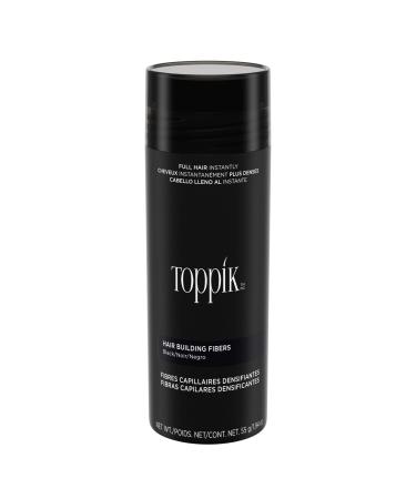 Toppik Hair Building Fibers, 55g - Fill In Fine or Thinning Hair - Instantly Thicker, Fuller Looking Hair - 9 Shades for Men & Women Black