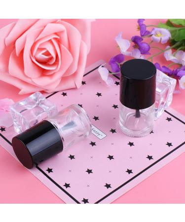 6PCS 10ML Empty Nail Polish Glass Bottles with Brush Cap, Funnel & Mixing Balls - Buy Online on GoSupps.com