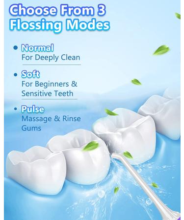 Cordless Water Flosser - Portable Oral Irrigator with 3 Modes, 4 Tips, Rechargeable & Waterproof - Teeth Cleaner for Braces & Bridges - 300ML Tank - Grey - Buy Online on GoSupps.com