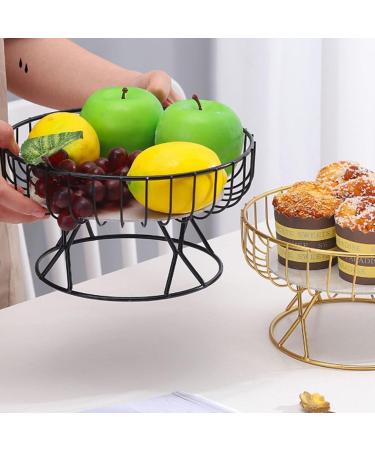 Fruit Basket Fruit Bowl Hollow Design Metal Fruit Bowl Fruit Plate with Marblel Battom and Foot Base Decorative Fruit Basket Kitchen Organizers and Storage (Color : A Size : 27 * 14cm) - Buy Online on GoSupps.com