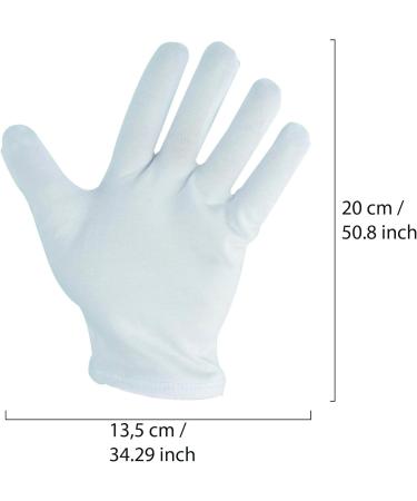 Buy 2 Pairs of Soft White Cotton Jersey Gloves | Unisex Twisted Cotton Gloves for Comfort & Durability - International Shipping Available - Buy Online on GoSupps.com