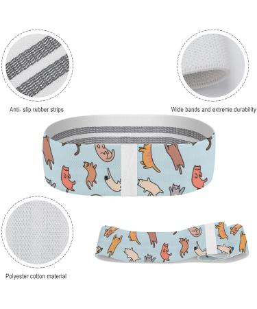 Funny Doodle Cats Resistance Bands - Non-Slip Booty & Yoga Straps for Workouts & Physical Therapy - International Shipping Available - Buy Online on GoSupps.com