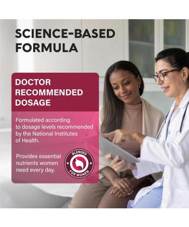 Multivitamin for Women - B-Complex | Whole Foods | Hair Growth Support | Digestion & Metabolism | Iron - 47in1 Womens Multivitamin - Bioavailable & Gentle on Stomach - Made in USA - 90 Capsules - Buy Online on GoSupps.com