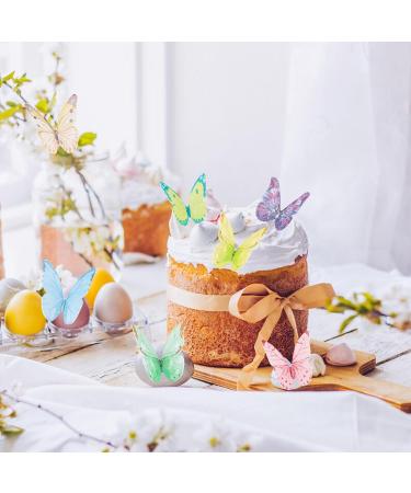 Shop Goldenkock Edible Butterflies - 40 Colorful Decorative Cake Toppers for Weddings & Birthdays - Buy Online on GoSupps.com