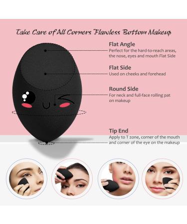Beauty Blenders Larbois 3-Pack Make up Foundation Sponges Non Latex Professional Blending Sponge Set for Liquids Concealer and Cream (Black+Black+Black) the Black+Black+Black - Buy Online on GoSupps.com