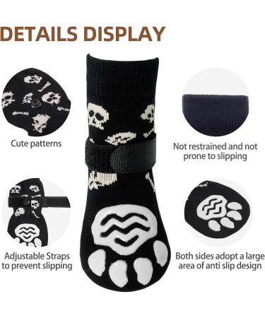 Pupeck Dog Socks - Paw Protection & Anti-Slide | 3 Pairs for All Dog Sizes | Summer Heat & Hardwood Floor Safety | X-Small Black (Pack of 6) - Buy Online on GoSupps.com