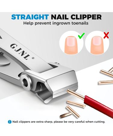 Premium Toenail Clippers for Men & Seniors | No Splash Nail Clippers with Catcher | Wide 17mm Opening for Thick Nails - Mess Free Design - Buy Online on GoSupps.com
