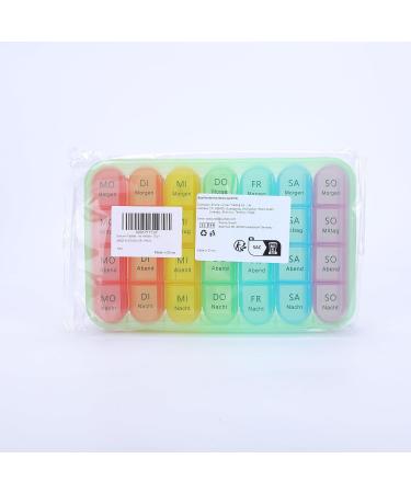 Buy Doruimi 7-Day Pill Organizer Box - Large Compartment Medication Storage for Kids & Seniors - Easy Open Design (Green) - Buy Online on GoSupps.com