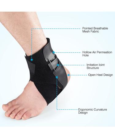 Sprained Ankle Support Brace for Men & Women - Injury Recovery Stabilizer for Basketball Volleyball & Soccer - M-Right - Buy Online on GoSupps.com