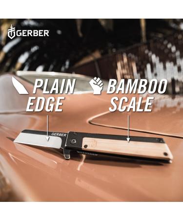 Gerber Gear 31-003731 Quadrant Fixed Blade Knife with Pocket Clip | EDC Gear | 2.7 Inch Blade | Bamboo Handle - Buy Online on GoSupps.com