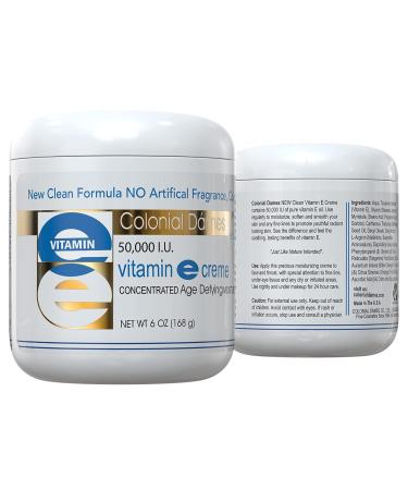 Colonial Dames High Potency 50 000 IU Vitamin E Moisturizer for Hydrating & Moisturizing Chapped Dry Skin & Fine Lines. - Buy Online on GoSupps.com