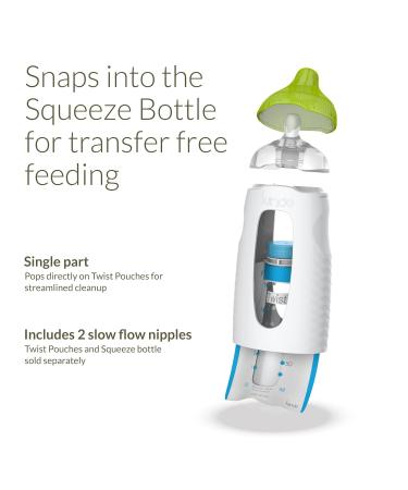 Kiinde Twist Active-Latch Nipples - Seamless Transition Between Bottle and Breast, Slow Flow, 2 Pack - Buy Online on GoSupps.com