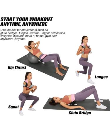 Lara Star Hip Thrust Belt - Booty Belt for Glute Bridge & Lunges | Best Hip Belt Pad for Butt Workouts with Dumbbells & Kettlebells - Light Pink - Buy Online on GoSupps.com