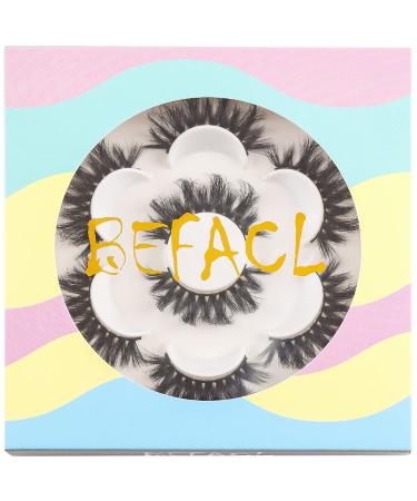BEFACL Fluffy False Eyelashes 18mm 20mm 6D Mink Lashes Natural Look Pack - BF02 - Buy Online on GoSupps.com