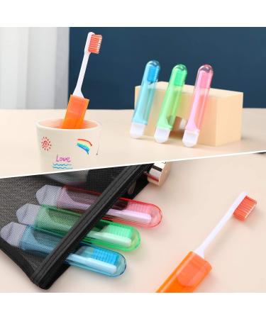 Portable Travel Toothbrush Bulk Set - Individually Wrapped Folding Toothbrushes with Toothbrush Box (4 Pack) - Buy Online on GoSupps.com