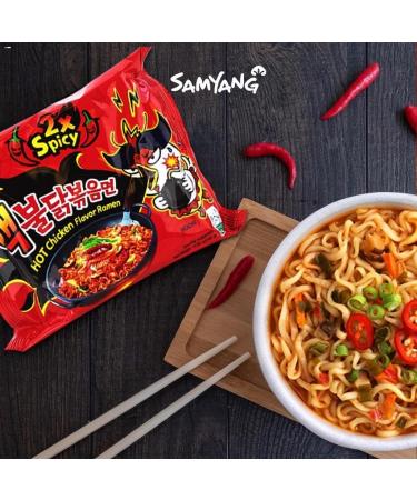 Samyang Hot Chicken Buldak Ramen Noodles Choose Any 5 Flavours to Customise (Pack of 10) - Buy Online on GoSupps.com
