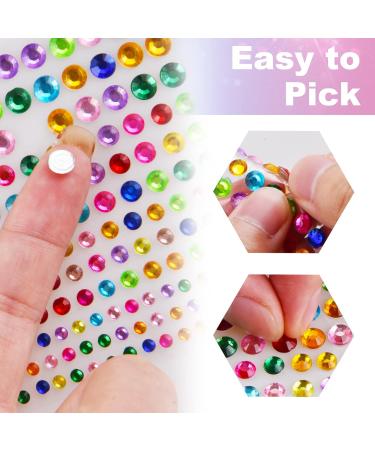 2310 Pieces Self-Adhesive Glittering Rhinestones for Face & Nail Art 14 Leaves 3-6mm Sizes | Perfect for Makeup & Crafts - Buy Online on GoSupps.com