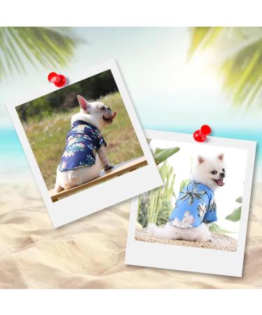 4-Piece Pet Summer Shirts - Flower Pattern Printed Puppy & Cat Beach Clothing for Small to Medium Pets - Buy Online on GoSupps.com
