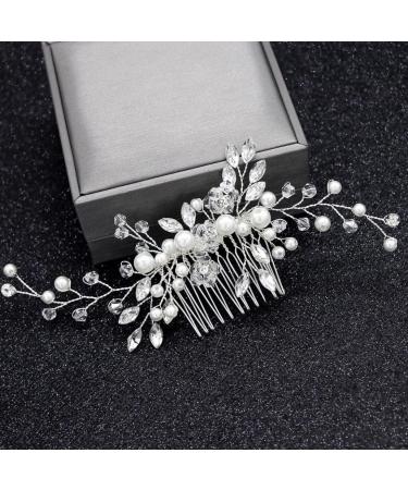 Hair Combs Slides Clips Bridal Flower Hair Pins for Girls Women Hair Accessories Hair Clips - Buy Online on GoSupps.com