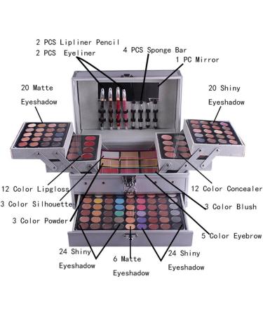 132 Colors Make up set teenagers girls Cosmetic Palette Set include Eyeshadow Palette Lipstick Blush Foundation Concealer Face Powder Mascara Lipgloss Brush for Every Woman 132PCS - Buy Online on GoSupps.com