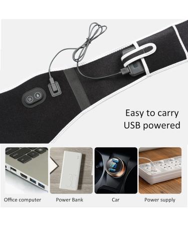 Adjustable Heated Waist Belt for Pain Relief | 3-Speed Vibration & Heat Therapy for Lower Back - Buy Online on GoSupps.com