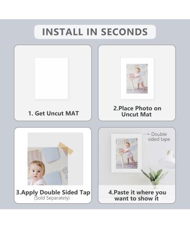 Somime 10 Pack 11x14 Uncut White Mats for Photos, Prints & Art - Acid Free Backing Boards for Frames - 10 Pack - Buy Online on GoSupps.com