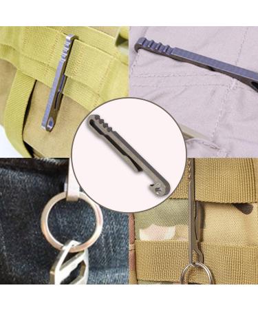 2Pcs Titanium EDC Keychain Bottle Openers | Multi-Functional Belt Clip for Camping & Home - Buy Online on GoSupps.com