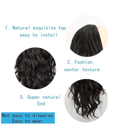 Luvbestaken 24 Inch Body Wave Drawstring Ponytail Extension in Natural Black 2 - Heat Resistant Synthetic Hairpiece for Women - Buy Online on GoSupps.com