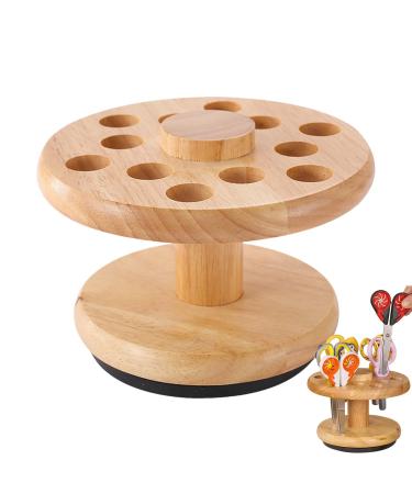 Retorno Scissors Holder for Hairdressers Scissors Holder for Barbers Wooden Rotatable Hair Scissors Holder Salon Scissors Holder 12 Hole Barber Scissors Storage Desktop Organizer Storage Box for