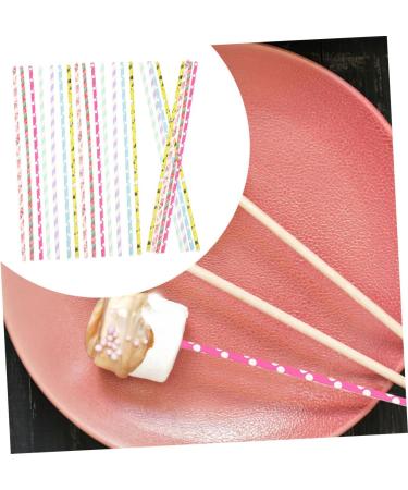 OUNONA 50pcs Marshmallow Stick Sucker Sticks for Cookies Lollipop Sticks Lollipop Holder Sticks Party Drinking Straw DIY Lollipops Sticks Chocolate Candies Paper Super Long - Buy Online on GoSupps.com