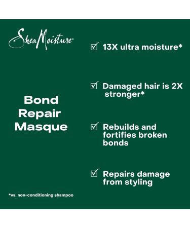 SheaMoisture Bond Repair Masque with Amla Oil | Strengthen & Moisturize Hair | Restorative HydroPlex Infusion - 11 oz - Buy Online on GoSupps.com