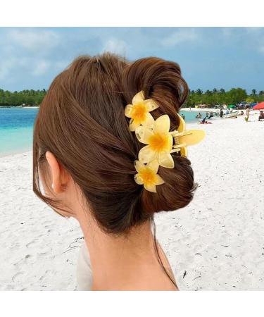 Fovolat Flower Shape Claw Clip | Girls Cute Hair Claw Clips Flower Shape - Thin Thick Curly Hair Clips Beach Hair Accessories Strong Hold for Dating Traveling - Buy Online on GoSupps.com