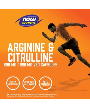 Now Foods Arginine & Citrulline 500/250 240 Capsules - Boost Performance and Circulation - Buy Online on GoSupps.com