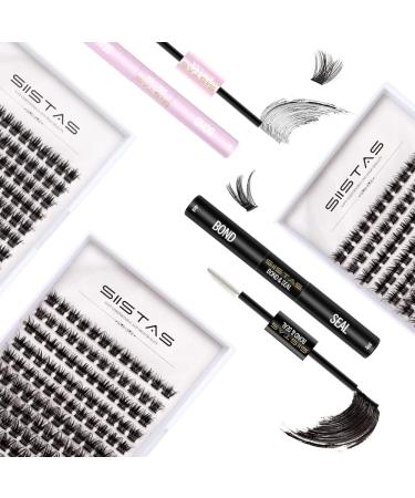 120 Clusters D Curl Wide Stem Individual Cluster Lashes 10-16mm DIY Eyelash Extension - Soft Fluffy False Lashes - W06# (10mm-16mm) MIX - Buy Online on GoSupps.com