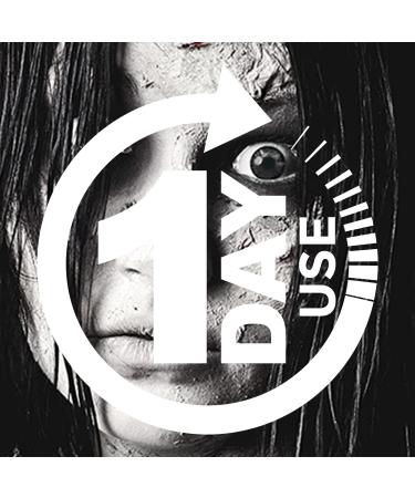 MERALENS Black Out Colored Contact Lenses for Cosplay & Halloween - 2 Pieces (No Prescription) - Perfect for Zombie & Carnival Looks - Buy Online on GoSupps.com