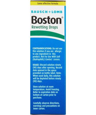 Bausch & Lomb Boston Rewetting Drops for Gas Permeable Lenses - Travel Size 0.33 oz (10ml) - Buy Internationally - Buy Online on GoSupps.com