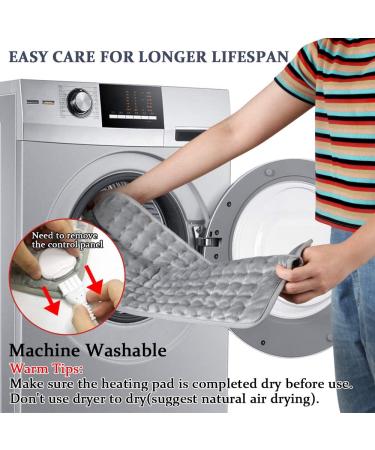 Electric Heating Pad for Back Pain Relief - 12x24 - Dry & Moist Heat Therapy - Auto Shut Off - Light Gray - Buy Online on GoSupps.com