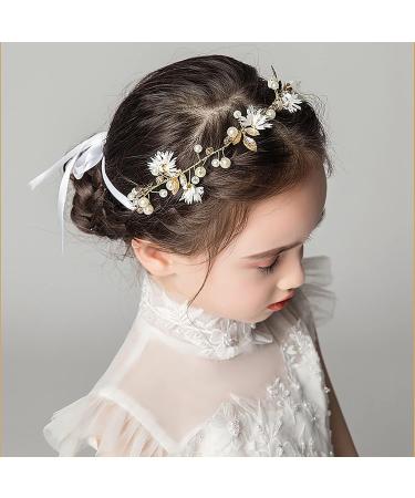 Shop Tseenyi Bride Pearl Headpiece - Gold Leaf Hair Band for Women & Girls | Boho Wedding Jewelry & Valentine's Day Gift - Buy Online on GoSupps.com