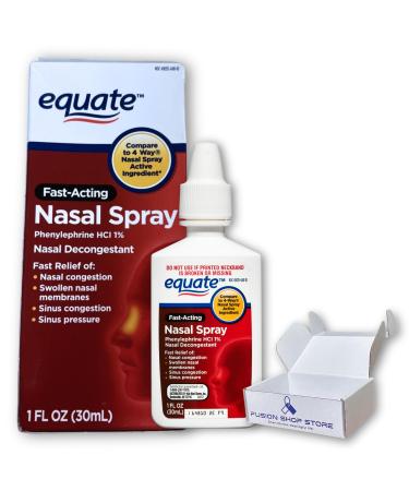 Nasal Spray Decongestant- Fast Acting 1 Fl. Oz (Pack of 1) Boxed by Fusion Shop Store