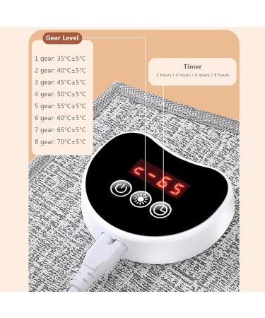 Lanmou Graphene Foot Warmer - Fast Heating Cushions with 8 Temp & 4 Timer Settings - Ideal for Winter Comfort | Electric Foot Heater for Men & Women - Buy Online on GoSupps.com