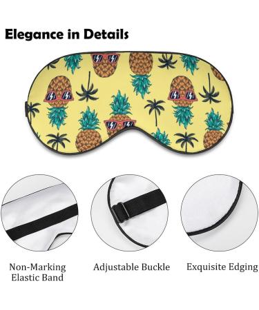 Pineapple with Sunglasses Sleep Mask - Adjustable Strap for Men and Women - Blocks Light for Night Travel and Nap - Buy Online on GoSupps.com