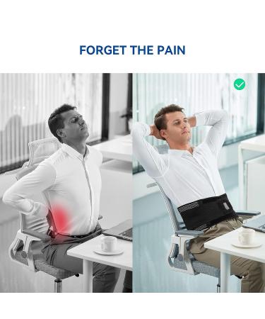 Glofit Lower Back Support Belt for Men and Women - Pain Relief for Heavy Lifting, Herniated Disc, Sciatica, Scoliosis - Size L - Buy Online on GoSupps.com
