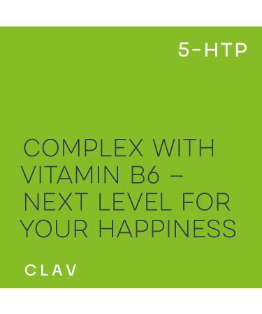 CLAV 5-HTP 100mg + Vitamin B6 - Vegan Mood & Sleep Support Capsules - 120 Count - 4-Month Supply - Made in Germany - Buy Online on GoSupps.com