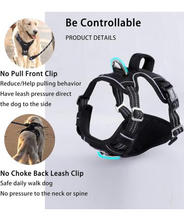 Funfox Adjustable No Pull Dog Harness for Small & Medium Dogs - Breathable Safety Harness | Anti-Zug Design | Perfect for Pups - Buy Online on GoSupps.com